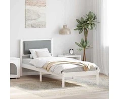 Lova Lovos rėmas Šviesiai pilka 80 x 200 cm Kietos pušies mediena
