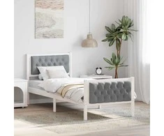 Lova Lovos rėmas Šviesiai pilka 80 x 200 cm Kietos pušies mediena