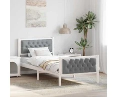 Lova Lovos rėmas Šviesiai pilka 90 x 200 cm Kietos pušies mediena