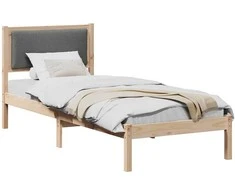 Lova Lovos rėmas Tamsiai pilka 80 x 200 cm Kietos pušies mediena