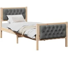 Lova Lovos rėmas Tamsiai pilka 80 x 200 cm Kietos pušies mediena