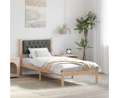 Lova Lovos rėmas Tamsiai pilka 90 x 190 cm Kietos pušies mediena