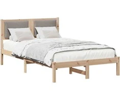 Lova Lovos rėmas Taupe 120 x 190 cm Kietos pušies mediena