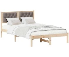 Lova Lovos rėmas Taupe 120 x 200 cm Kietos pušies mediena