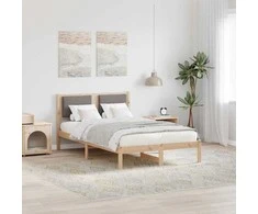 Lova Lovos rėmas Taupe 120 x 200 cm Kietos pušies mediena