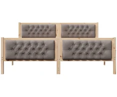 Lova Lovos rėmas Taupe 160 x 200 cm Kietos pušies mediena