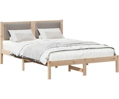 Lova Lovos rėmas Taupe 160 x 200 cm Kietos pušies mediena