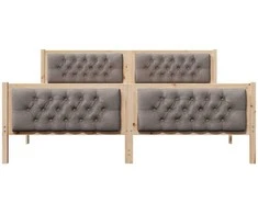 Lova Lovos rėmas Taupe 180 x 200 cm Kietos pušies mediena