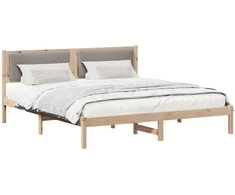 Lova Lovos rėmas Taupe 180 x 200 cm Kietos pušies mediena
