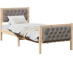 Lova Lovos rėmas Taupe 80 x 200 cm Kietos pušies mediena