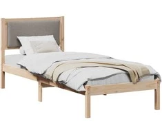 Lova Lovos rėmas Taupe 80 x 200 cm Kietos pušies mediena