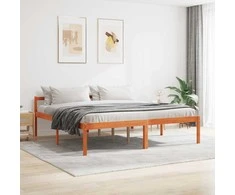 Lova Lovos rėmas Vaško ruda 200 x 200 cm Kietos pušies mediena