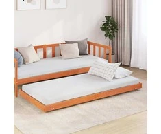 Lova Lovos rėmas Vaško ruda 90 x 200 cm Kietos pušies mediena