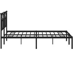 Lova Metalinis lovos rėmas su galvūgaliu, juodos spalvos, 140x190cm