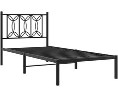 Lova Metalinis lovos rėmas su galvūgaliu, juodos spalvos, 90x200cm
