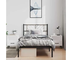 Lova Metalinis lovos rėmas su galvūgaliu, juodos spalvos, 100x190cm