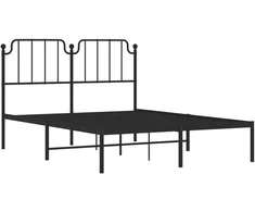Lova Metalinis lovos rėmas su galvūgaliu, juodos spalvos, 140x190cm