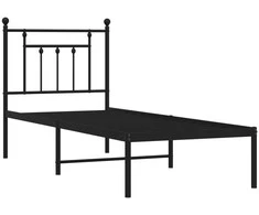 Lova Metalinis lovos rėmas su galvūgaliu, juodos spalvos, 75x190cm