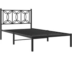 Lova Metalinis lovos rėmas su galvūgaliu, juodos spalvos, 107x203cm