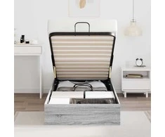 Lova Otomano lovos rėmas su saugykla Pilka Sonoma 203 x 90 x 25 cm