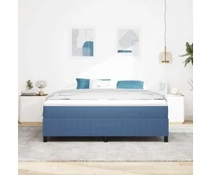 Lova Platforminės lovos rėmas Mėlyna 180 x 200 cm Kordūrinis audinys