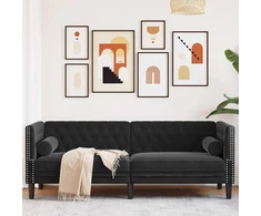 Sofa Juoda 194 x 74,5 x 70,5 cm Aksomas