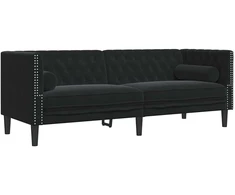 Sofa Juoda 194 x 74,5 x 70,5 cm Aksomas