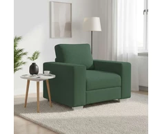 Sofa-kėdė, tamsiai žalia, 100x77x82 cm, velvetas, audinys