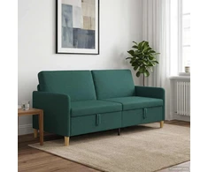 Sofa su saugojimo vieta Tamsiai žalia 192 x 78 x 87 cm