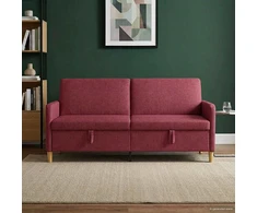Sofa su saugojimo vieta Vyno raudona 192 x 78 x 87 cm