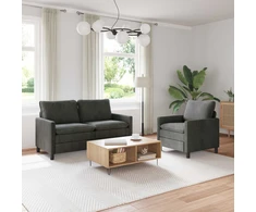 Sofa Sofos komplektas 2 vnt. Antracito Poliesteris