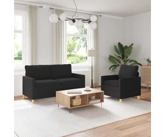 Sofa Sofos komplektas 2 vnt. Juoda Audinys