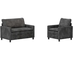 Sofa Sofos komplektas 2 vnt. Tamsiai pilka Poliesteris