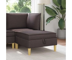 Sofa Sofos pufas su saugojimo funkcija Tamsiai rudas Audinys