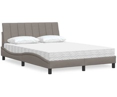 Lova su čiužiniu, Hanko, taupe spalvos, 140x190cm, audinys