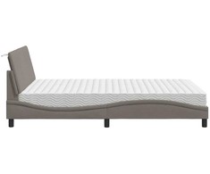 Lova su čiužiniu, Hanko, taupe spalvos, 140x190cm, audinys