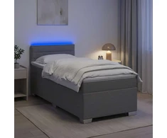 Lova su čiužiniu ir LED apšvietimu Šviesiai pilka 80 x 200 cm