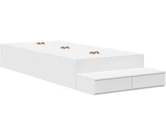 Lova su daiktų laikymo vieta Balta 80 cm Apdirbta mediena