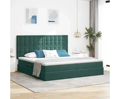 Lova su daiktų laikymo vieta ir čiužiniu 200 x 200 cm Aksomas
