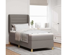 Kiemas lova su galvūgalio Taupe 200 x 80 cm audinys