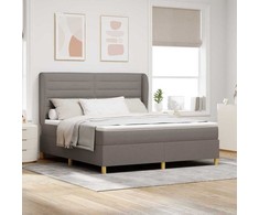 Kiemas lova su galvūgalio Taupe 200 x 180 cm audinys