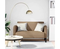 Loveseat sofa, kapučino spalvos, 110cm, dirbtinė oda