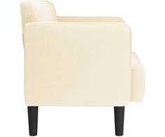 Loveseat sofa, kreminė, 109cm, velvetinis audinys