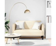 Loveseat sofa, kreminė, 109cm, velvetinis audinys