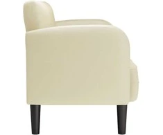Loveseat sofa, kreminė, 110cm, dirbtinė oda