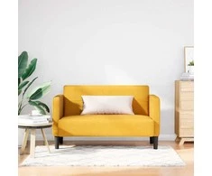 Loveseat sofa, šviesiai geltona, 109cm, velvetinis audinys