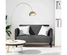 Loveseat sofa, tamsiai pilka, 109cm, velvetinis audinys