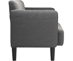 Loveseat sofa, tamsiai pilka, 109cm, velvetinis audinys