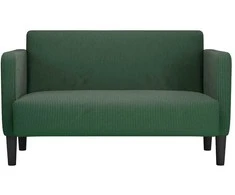 Loveseat sofa, tamsiai žalia, 109cm, velvetinis audinys