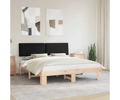 Lovo rėmas su apmuštu galvūgaliu Juoda 180 x 200 cm
